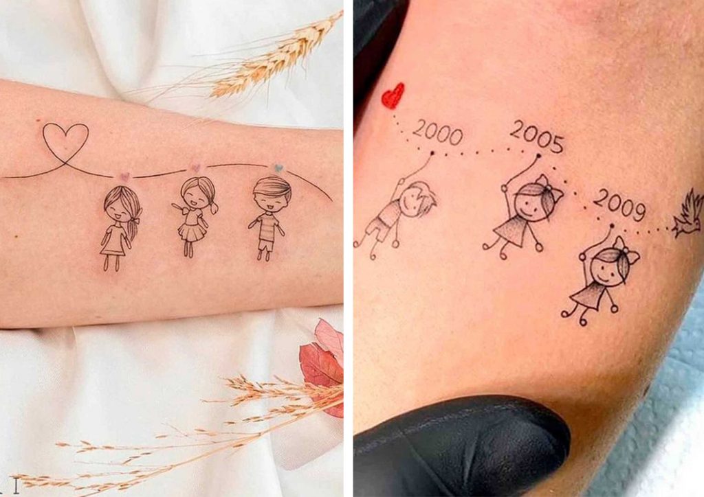 childrens name tattoos for moms