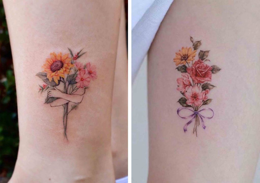 Details 208+ sunflower rose tattoo super hot