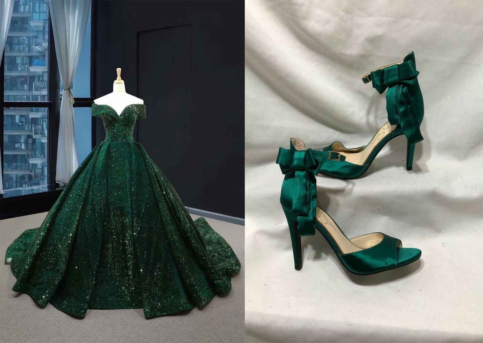 emerald green quince dress
