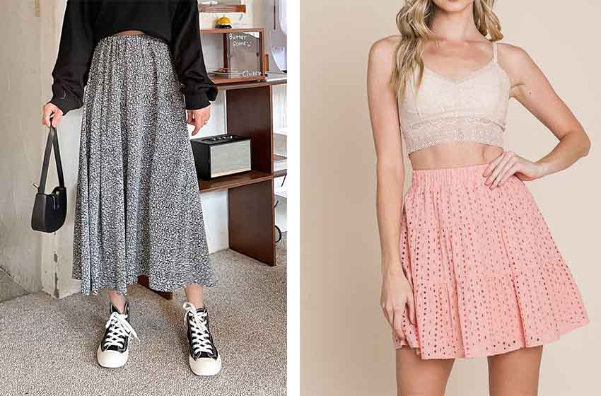 types of skirts