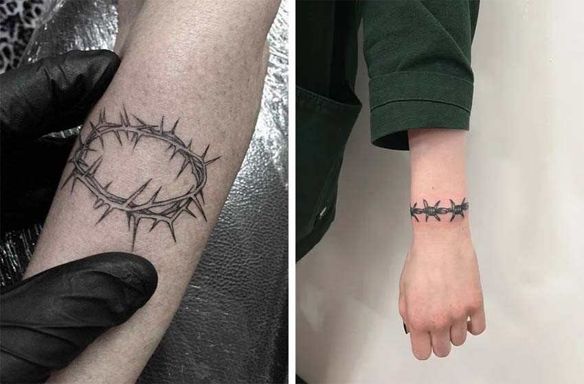 barbed wire heart tattoo