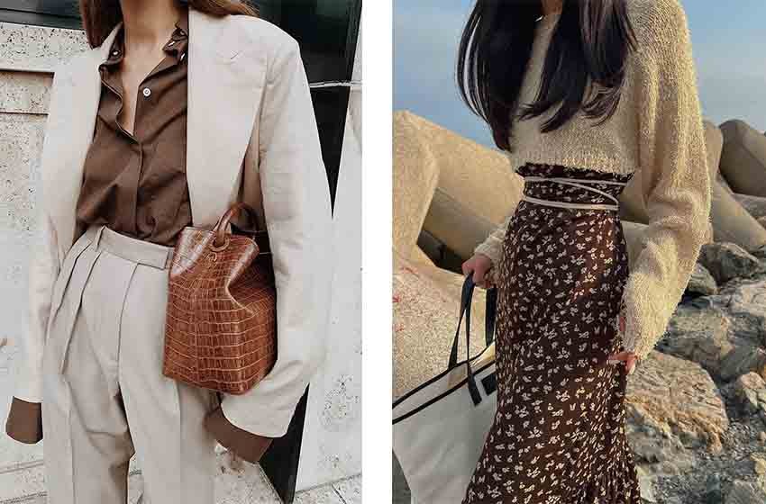 brown outfits