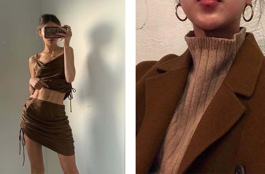 brown outfits