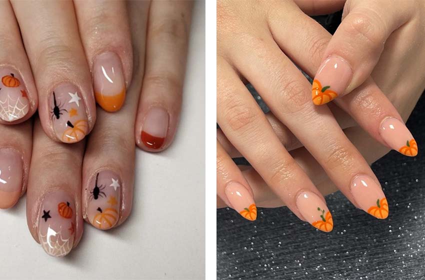 pumpkin nail design
