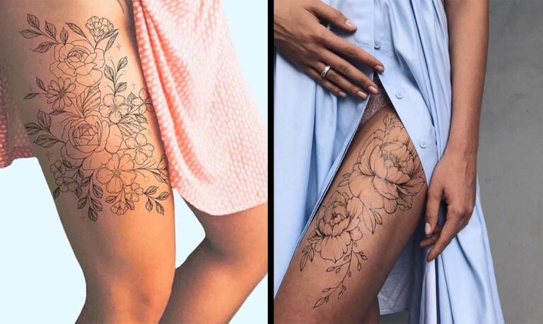 thigh tattoos