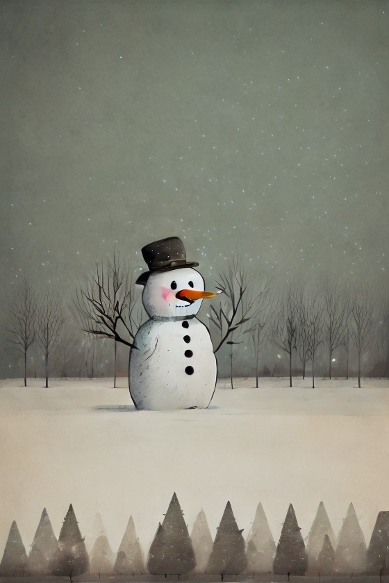 Christmas stickers snowman