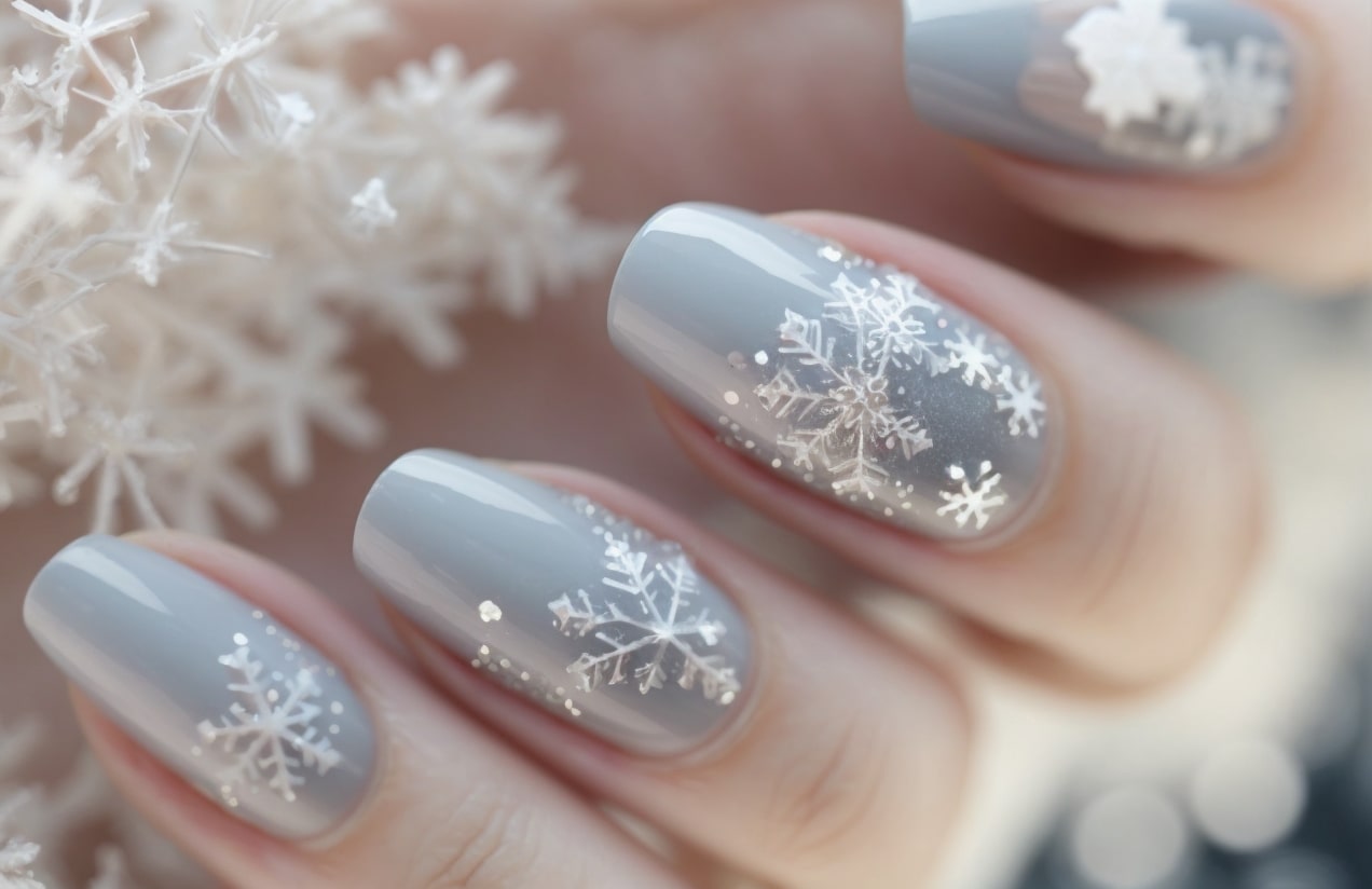 Snowflake Winter Nails