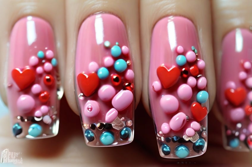 Jelly Valentine's Day Nails